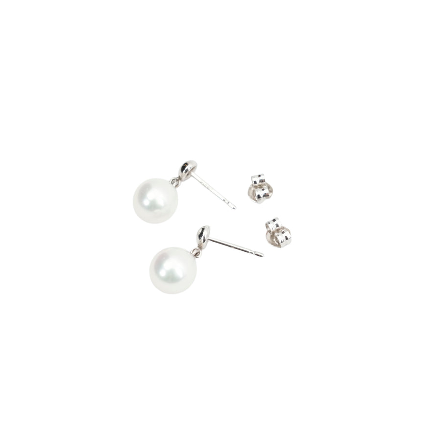 TASAKI K18 White Gold Pearl 7.40mm 2.1g Earring