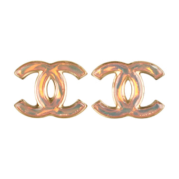 CHANEL Coco Mark Rainbow Color Earrings