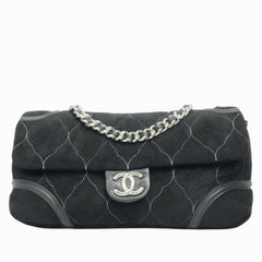 CHANEL 2008-2009 Quilted Coco Mark Chain Shoulder Bag