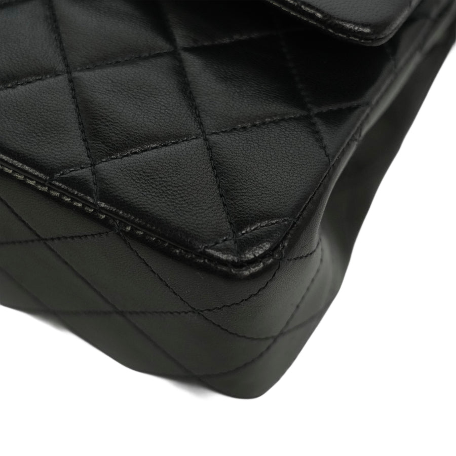 CHANEL 1994–1996 Matelassé Double Flap Lambskin Shoulder Bag