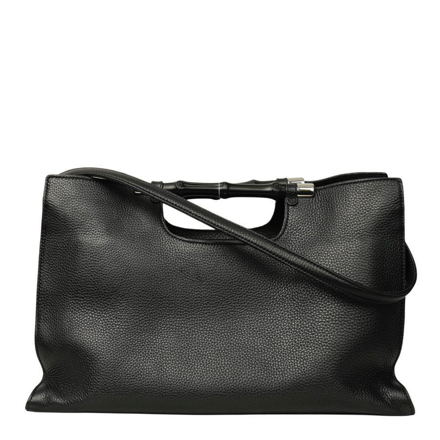 GUCCI Bamboo 2-Way Handbag / Shoulder Bag