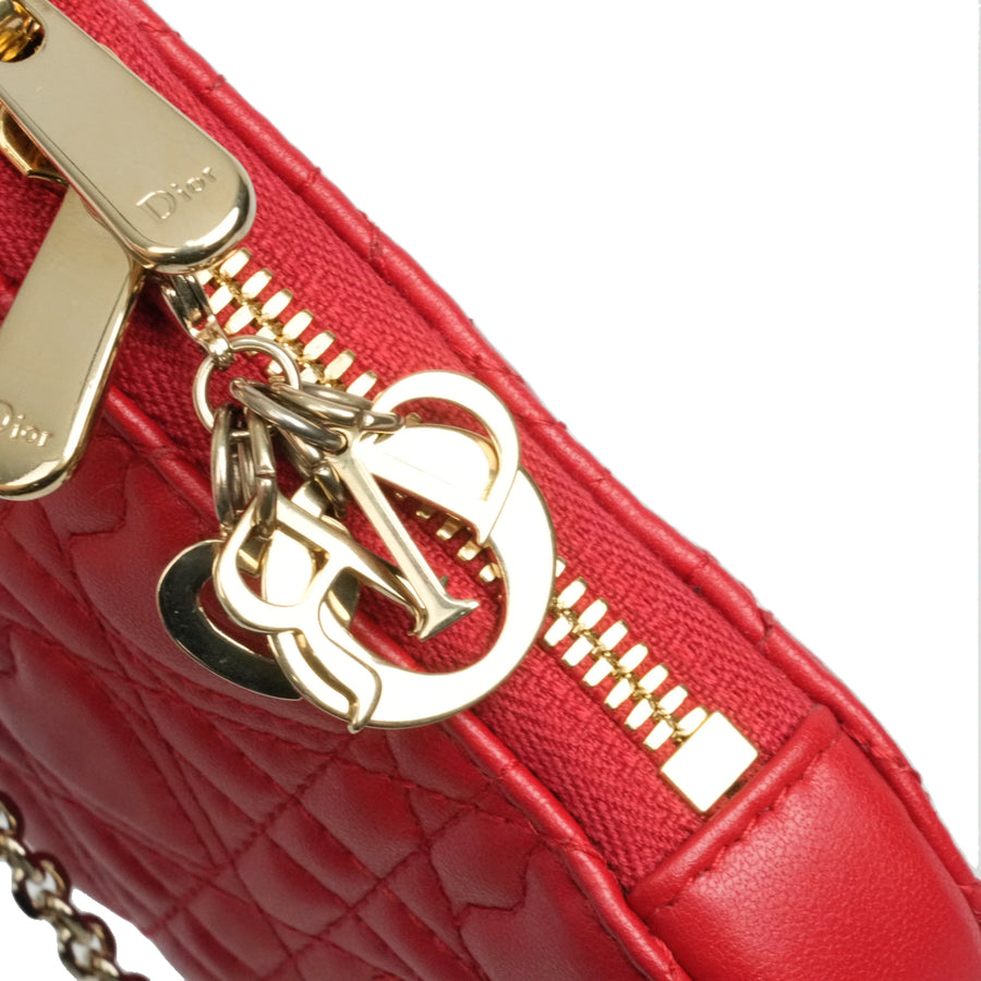 CHRISTIAN DIOR Lady Dior Call'in Dior Phone Holder / Shoulder Bag
