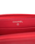 CHANEL 2013-2014 Caviar Skin Coco Mark Long Wallet