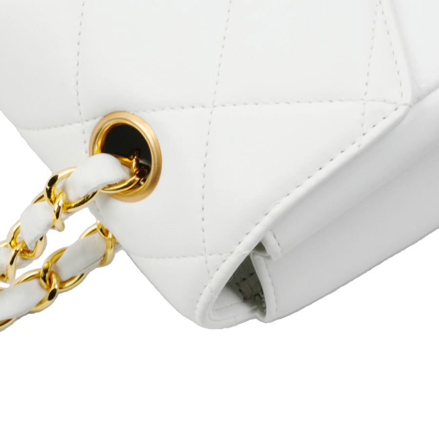 CHANEL 1994-1996 Matelassé Chain V-Flap Lambskin Shoulder Bag