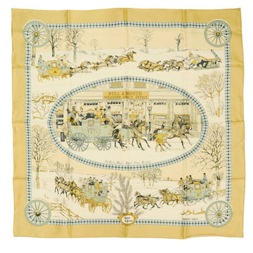 HERMES Carre 90 "Bull & Mouth" Mail Coach Silk Scarf