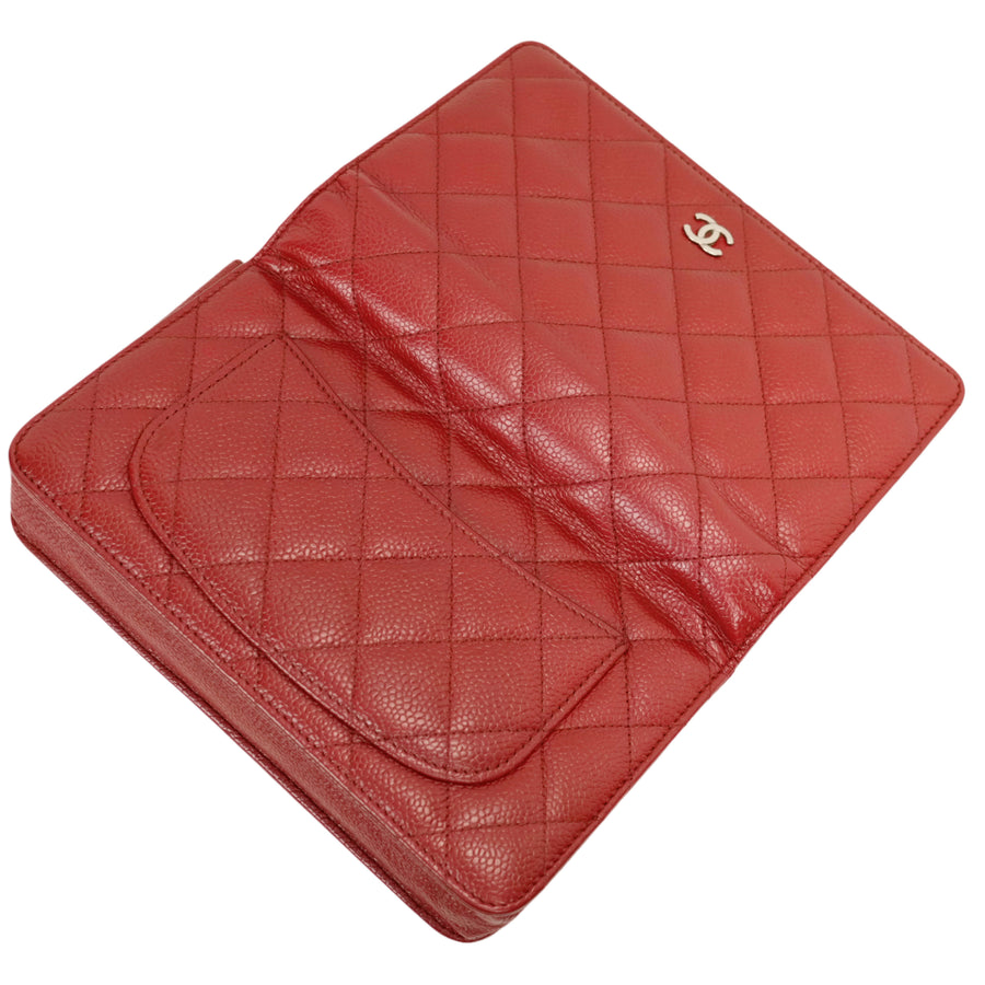 CHANEL 2014 Matelasse Caviar Skin Chain Wallet / Shoulder Bag