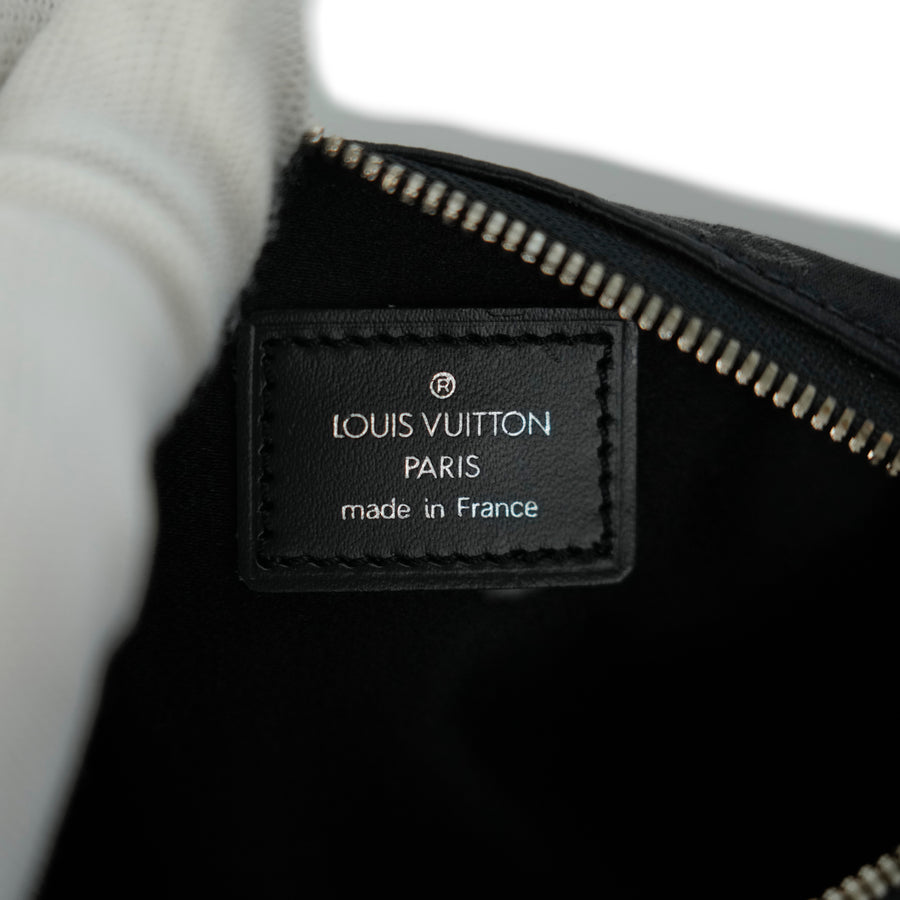 LOUIS VUITTON Monogram Little Papillon Satin Noir Handbag M92352