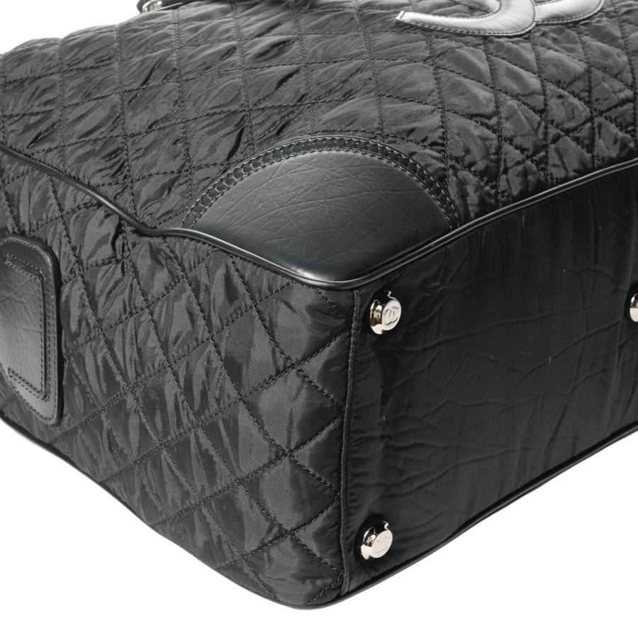 CHANEL 2005–2006 Paris-New York Boston Bag Nylon Handbag / Travel Bag