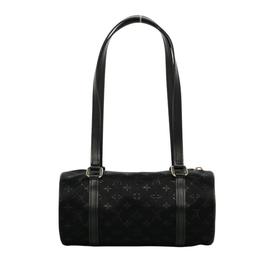 LOUIS VUITTON Monogram Little Papillon Satin Noir Handbag M92352