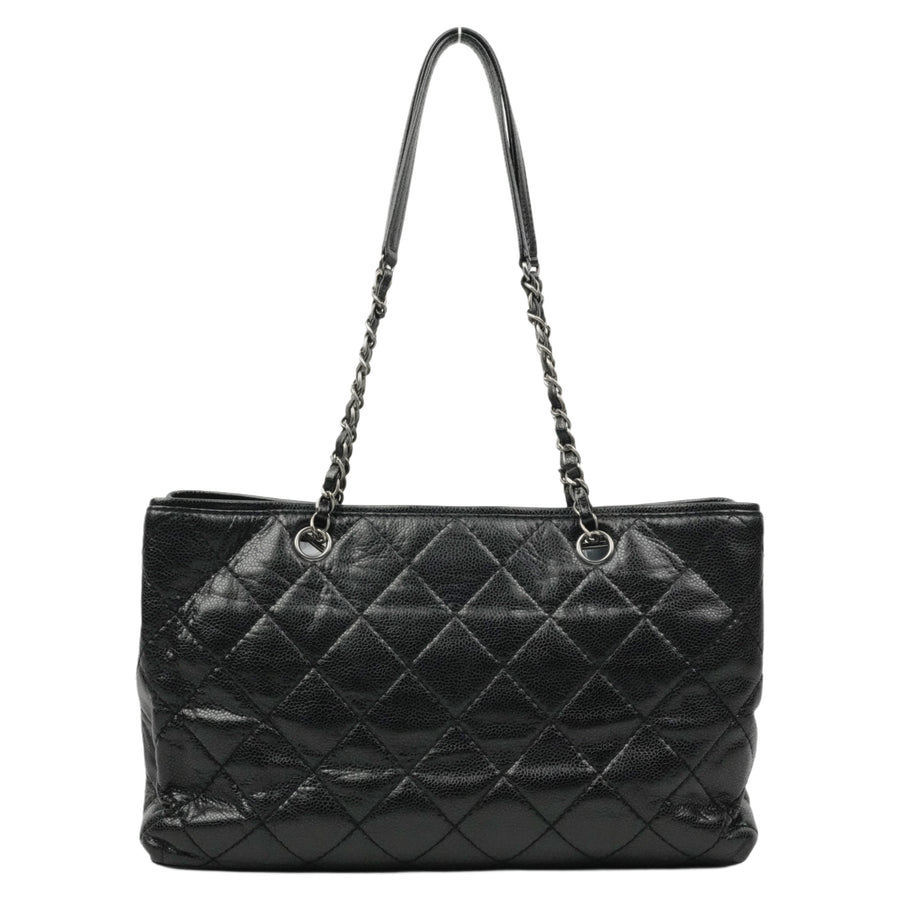 CHANEL 1991–1994 Matelassé Caviar Leather Shoulder Bag
