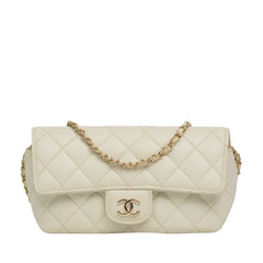 CHANEL Matelassé Chain Caviar Skin Shoulder Bag / Eyewear Case