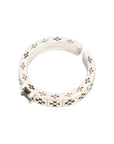 Vintage-Style Cross Motif Stone Open Ring