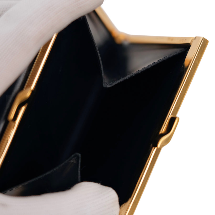 CARTIER Kiss Lock Tri-Fold Wallet