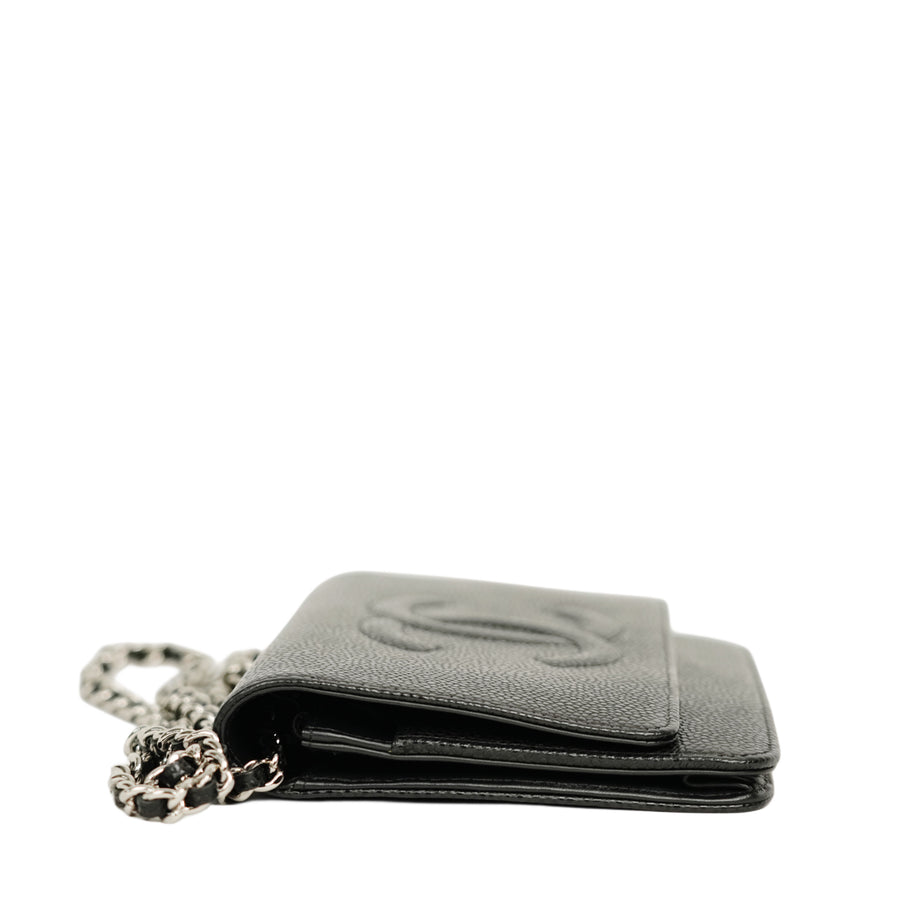 CHANEL Coco Mark Caviar Skin Shoulder Bag