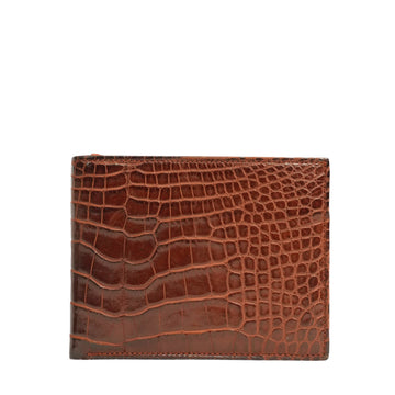 BVLGARI Crocodile Bi-Fold Wallet