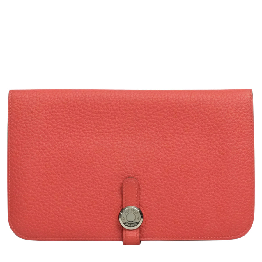 HERMES Dogon GM Taurillon Clemence Wallet