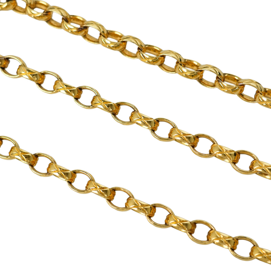 CHANEL 1991-1994 Coco Mark V-Stick Chain Lambskin Shoulder Bag