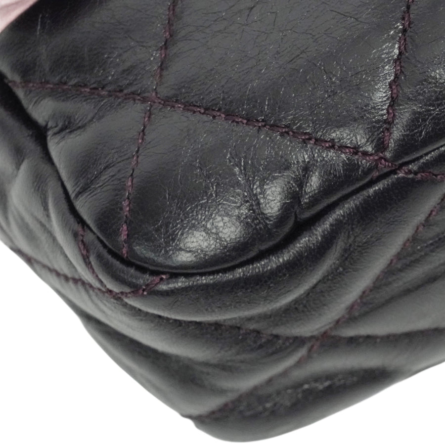 CHANEL 2008–2009 Matelassé Bicolor Chain Shoulder Bag