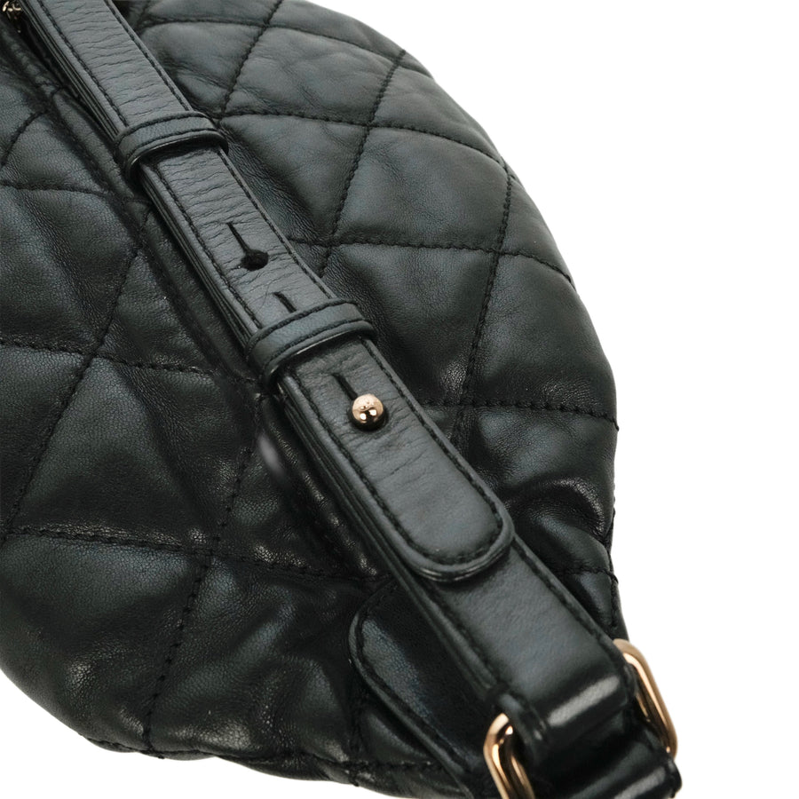 CHANEL 2005-2006 Coco Mark Wild Stitch Lambskin Shoulder Bag