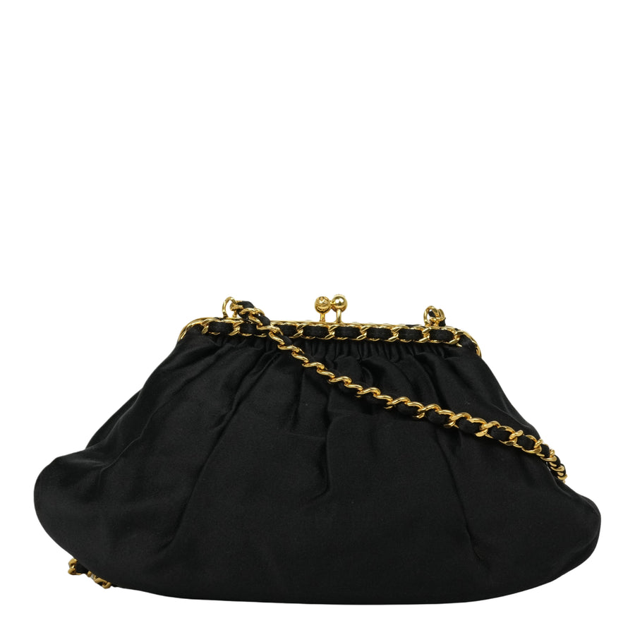 CHANEL 1996-1997 Chain Kiss Lock Shoulder Bag