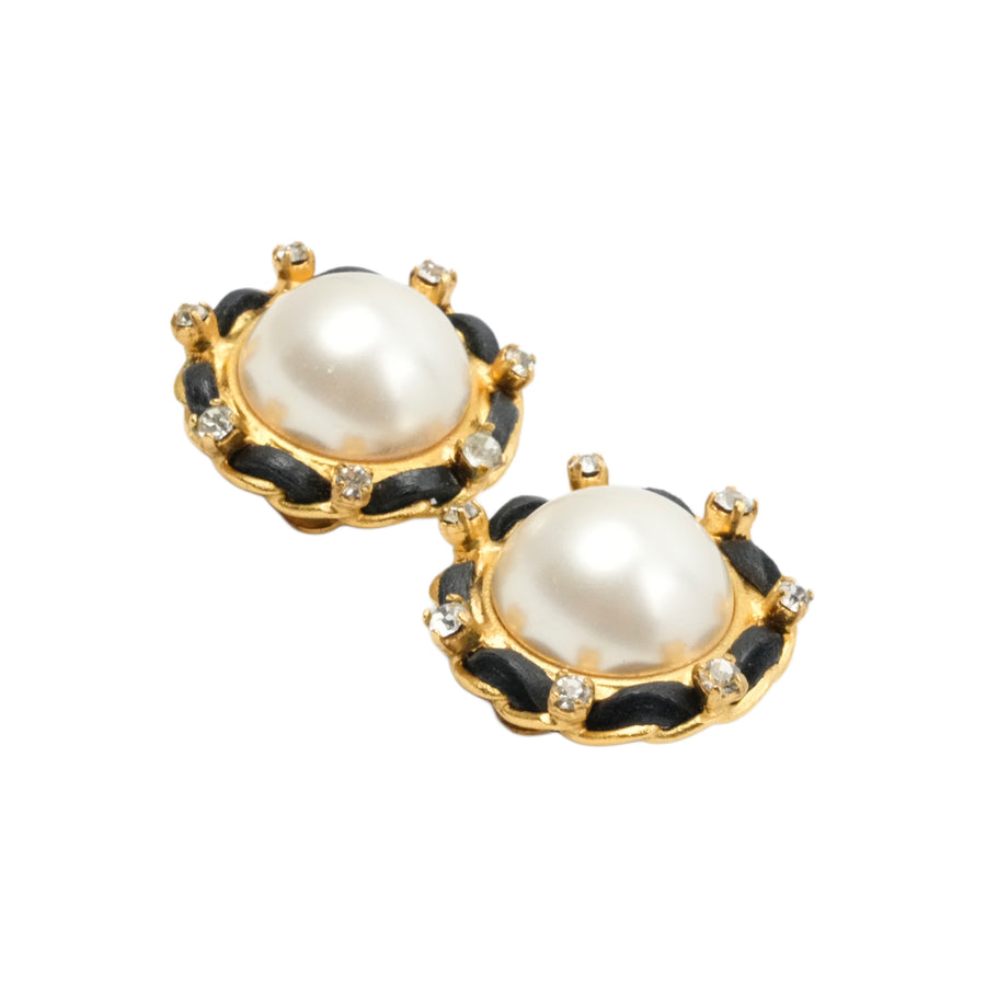 CHANEL Première Rhinestone Earrings