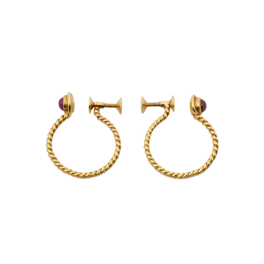 MIKIMOTO K18 Ruby 5.4g Earring