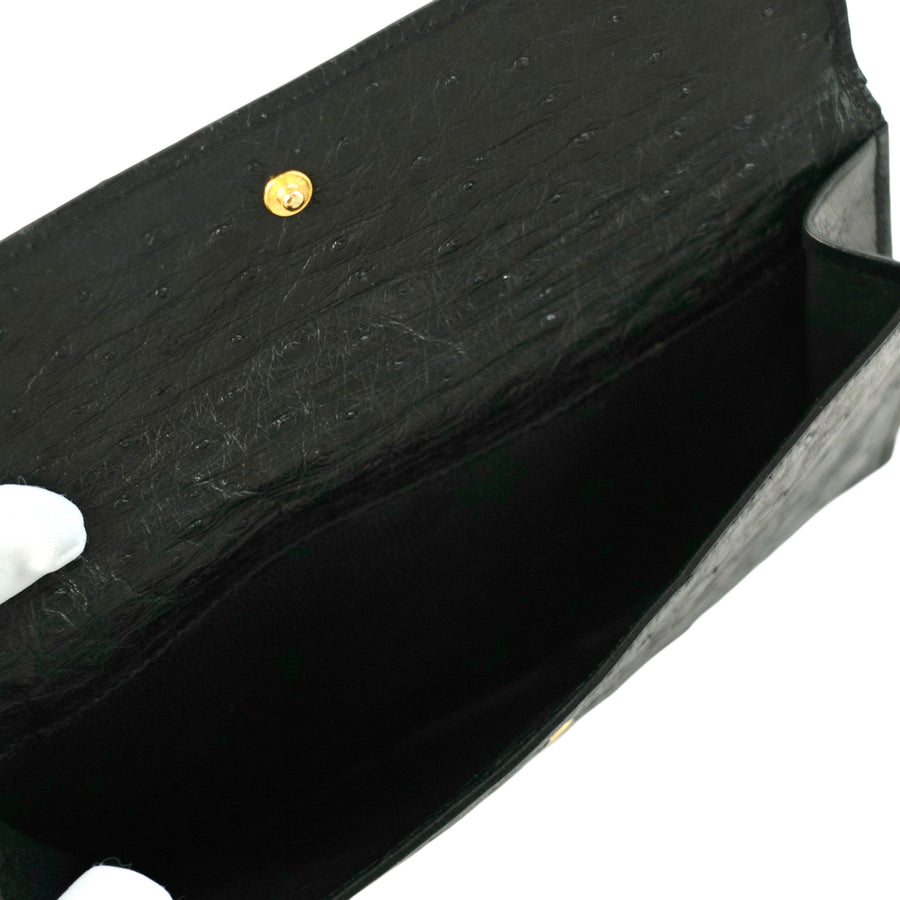 GUCCI Ostrich Long Wallet