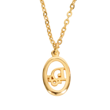 CHRISTIAN DIOR Logo Oval Necklace