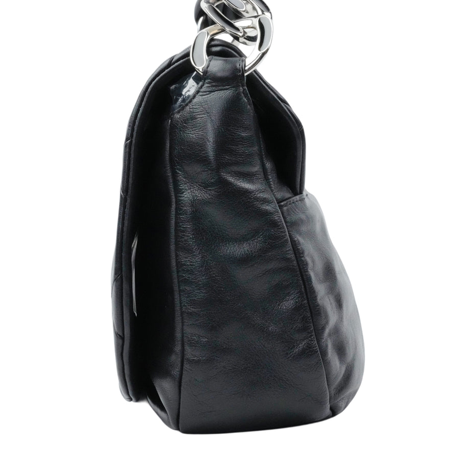 CHANEL 2006-2008 Coco Mark Matelassé Lambskin Shoulder Bag