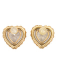Vintage-Style Heart Alphabet Earrings