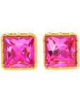 VERSACE Square Rhinestone Earrings