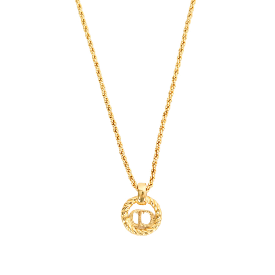 CHRISTIAN DIOR CD Logo Necklace