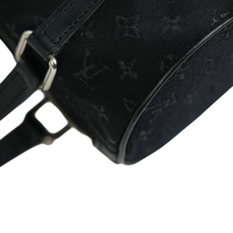 LOUIS VUITTON Monogram Little Papillon Satin Noir Handbag M92352