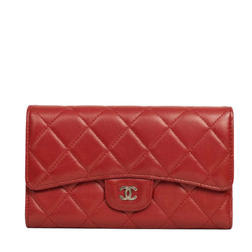 CHANEL Matelasse Coco Mark Tri-Fold Long Wallet