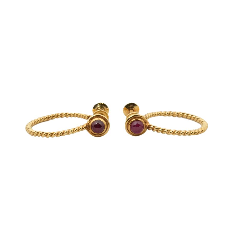 MIKIMOTO K18 Ruby 5.4g Earring