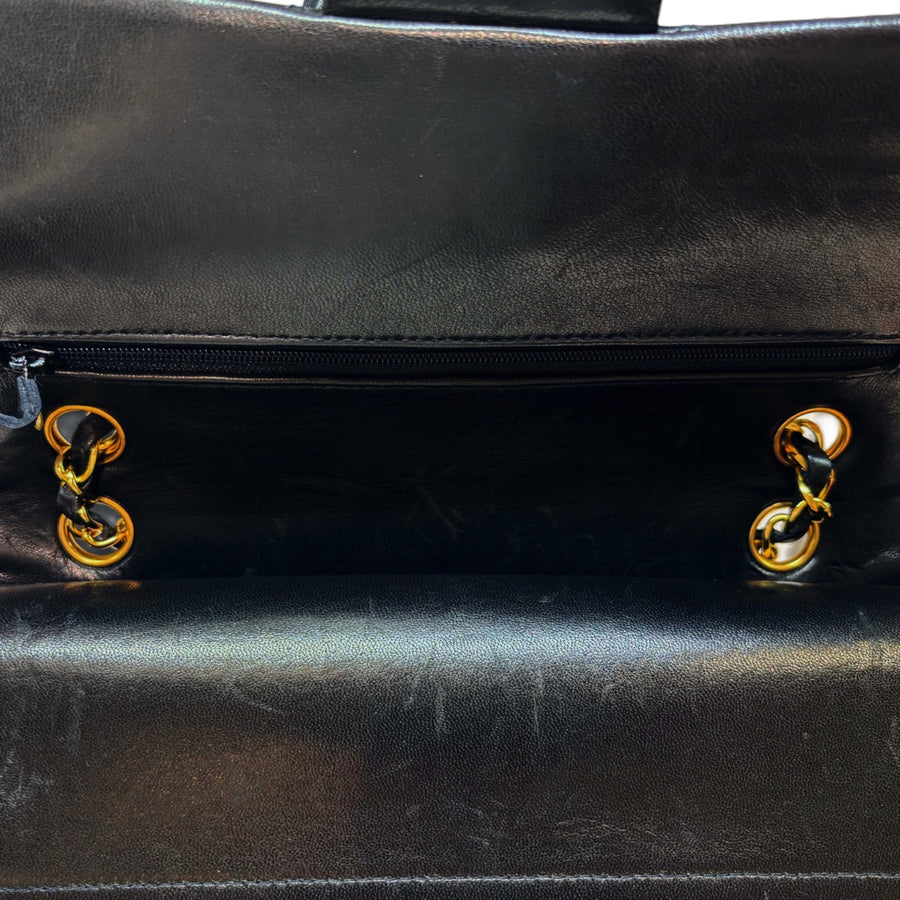 CHANEL 1994–1996 Matelassé Double Flap Lambskin Shoulder Bag