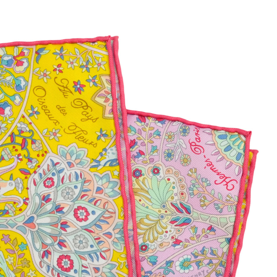 HERMES Carre 45 In the Land of Blooming Birds Scarf