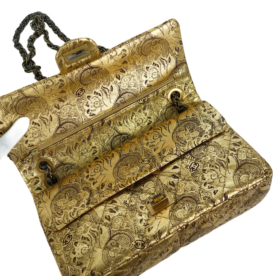 CHANEL 2008-2009 Gold Hardware Shoulder Bag