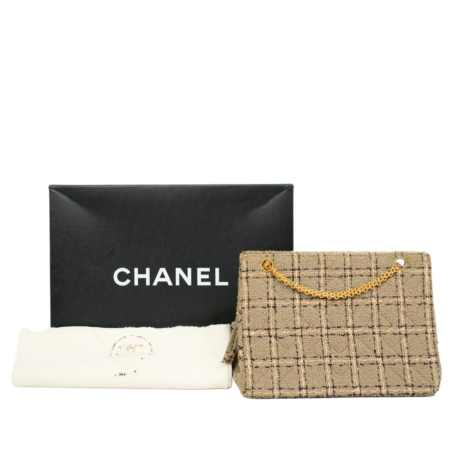 CHANEL 1994–1996 Chain Tweed Shoulder Bag