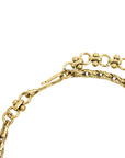 Vintage-Style Face Motif Rhinestone Necklace(Gold-Plated Brass)