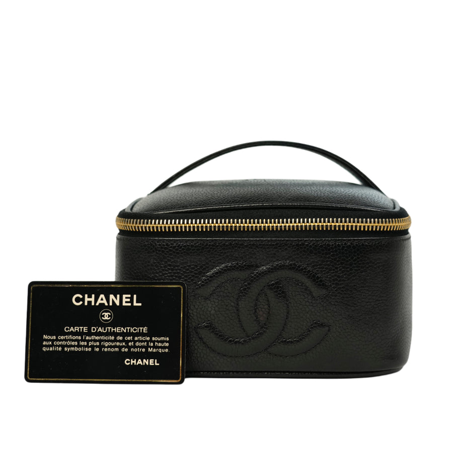 CHANEL 1996–1997 Caviar Leather Vanity Handbag