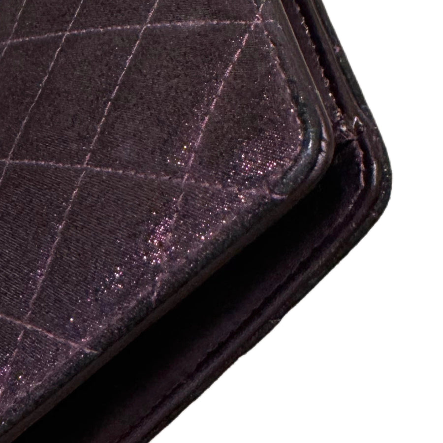 CHANEL Matelassé Tweed Bi-fold Long Wallet