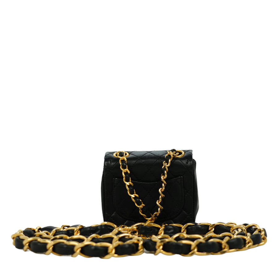 CHANEL Mini Mini Matelassé Lambskin Belt Bag