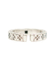 Vintage-Style Cross Motif Stone Open Ring