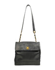 CHANEL 1996–1997 Coco Mark Caviar Leather Chain Shoulder Bag