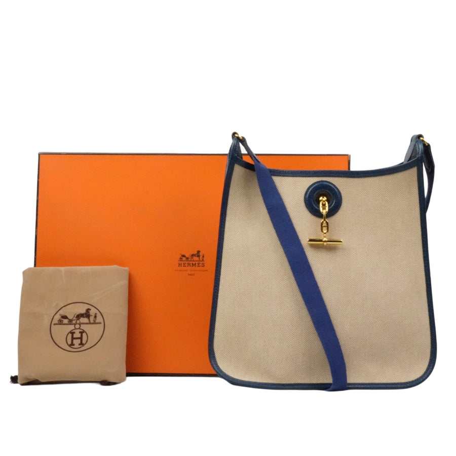 HERMES Vespa PM Canvas Shoulder Bag