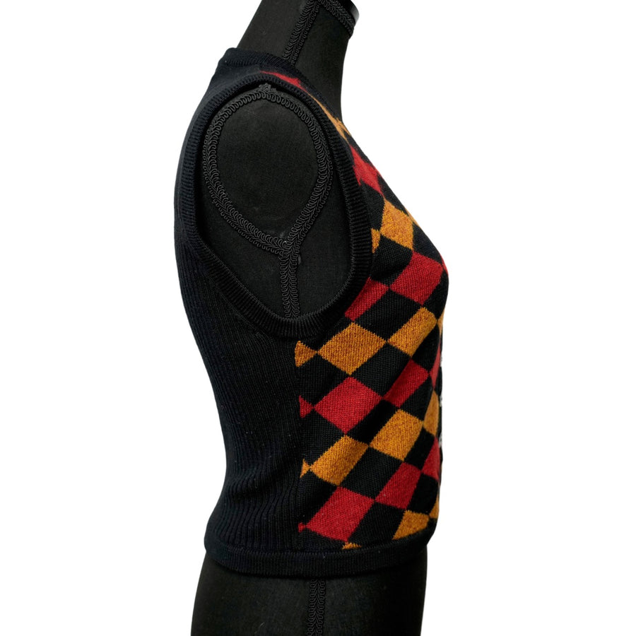 CHRISTIAN DIOR V-neck Sleeveless Cardigan Tops