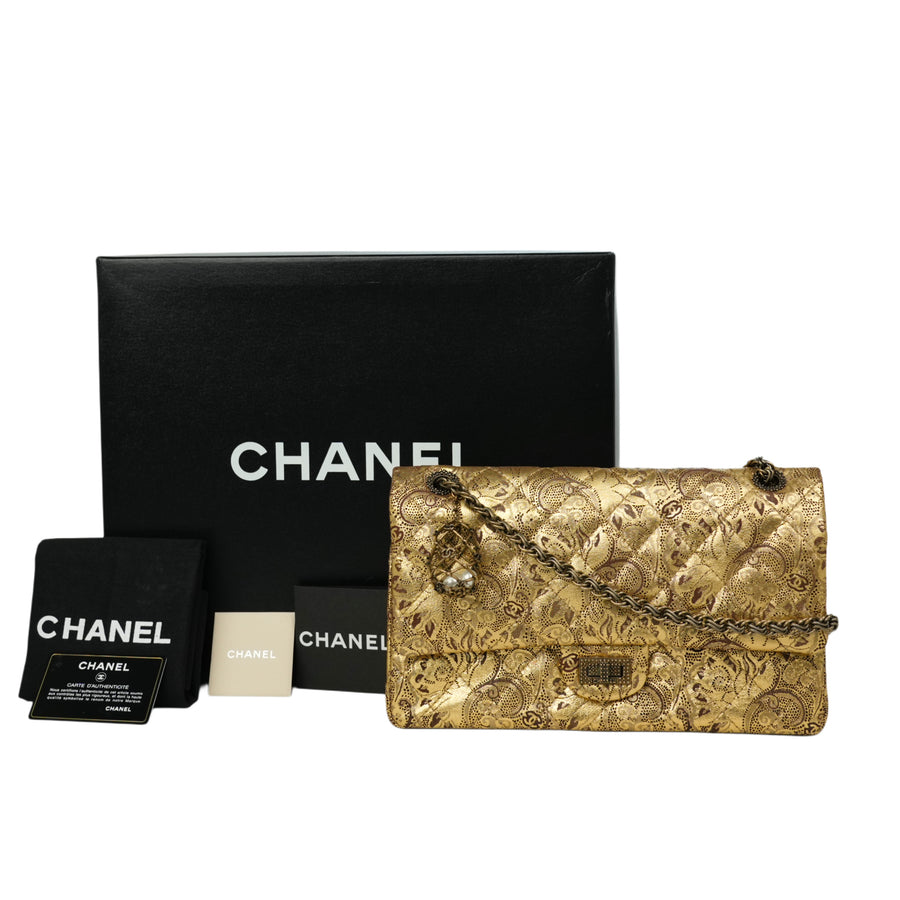 CHANEL 2008-2009 Gold Hardware Shoulder Bag