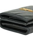 YVES SAINT LAURENT Logo Triple Fold Mini Wallet