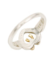 TIFFANY & CO. SV925 K18YG Open Heart Ribbon Ring